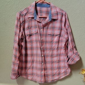 Lightweight Plaid Womens Spring Shirt